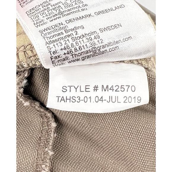 Marmot Pants Mens 38 X 28 Risdon Brown Heavy Canvas Straight Leg Outdoors Hiking - Picture 11 of 11